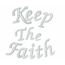 Keep The Faith Affirmation Embroidered T Shirt embroidered shirts
