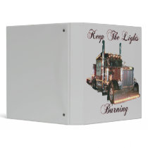 Keep The Lights Burning Trucker Binders