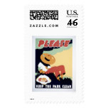 Keep The Park Clean 1937 WPA Postage