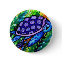 "Keep Up!" Sea Turtle and baby Button