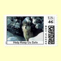 Keep Us Safe wolf Stamp stamps