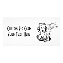 Keep Yo Pants On! - Retro Housewife Picture Card