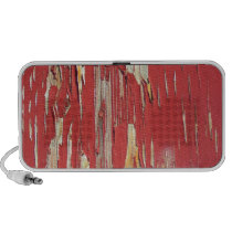 Keep your eyes peeled, peeling paint in red. speakers