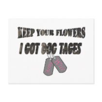 Keep Your Flowers Army Wife Post Cards