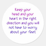 Keep your head and your heart in the right stickers