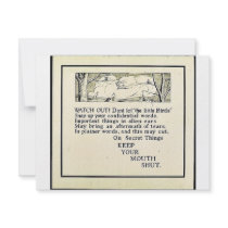 Keep Your Mouth Shut invitations by ww2posters Keep Your Mouth Shut invitations