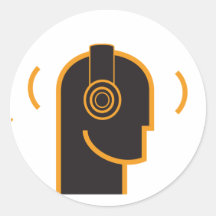 Keep Your Music Loud Round Sticker