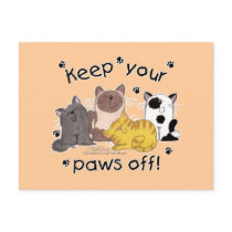 Keep Your Paws Off (cats) postcards