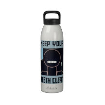 Keep Your Teeth Your Teeth Clean WPA Poster bottle Reusable Water Bottles