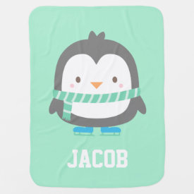 Keeping Cute Little Penguin Warm Baby Blanket