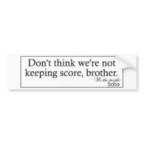 Keeping Score Bumper Sticker