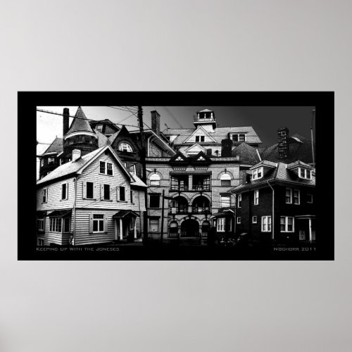 Keeping Up With the Joneses Urban Digital Collage print