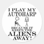 Keeps Aliens Away Autoharp Sticker Keeps Aliens Away Autoharp Sticker