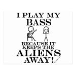 Keeps Aliens Away Bass Postcards Keeps Aliens Away Bass Postcards