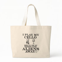 Keeps Aliens Away Cello Tote Bag
