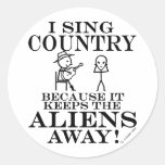 Keeps Aliens Away Country Sticker