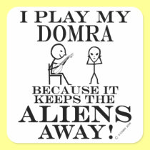 Keeps Aliens Away Domra stickers