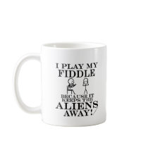 Keeps Aliens Away Fiddle Mug