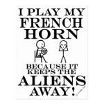 Keeps Aliens Away French Horn Post Cards Keeps Aliens Away French Horn Post Cards