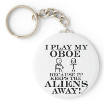 Keeps Aliens Away Oboe Keychain