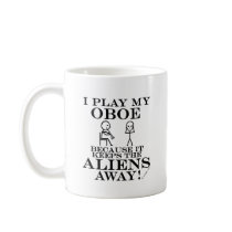Keeps Aliens Away Oboe Mug