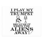 Keeps Aliens Away Trumpet Post Card Keeps Aliens Away Trumpet Post Card