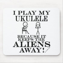 Keeps Aliens Away Ukulele Mouse Pads