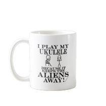 Keeps Aliens Away Ukulele Coffee Mugs