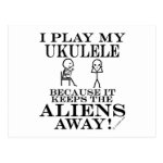 Keeps Aliens Away Ukulele Post Cards Keeps Aliens Away Ukulele Post Cards