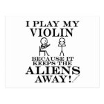 Keeps Aliens Away Violin Post Card Keeps Aliens Away Violin Post Card