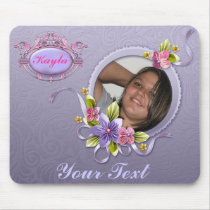 mousepad, photo, custom, chat, internet, children, flowers, purple, birthday, Mouse pad with custom graphic design