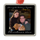 Keepsake Silver Photo Christmas Ornament w/Message ornaments