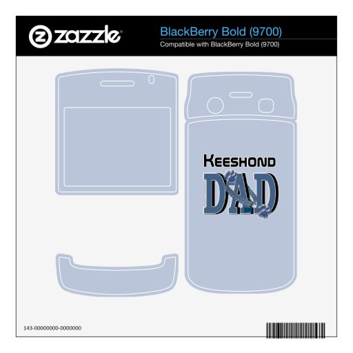 Keeshond DAD BlackBerry Decals