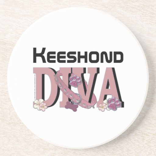 Keeshond DIVA Beverage Coaster