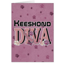 Keeshond DIVA Greeting Card