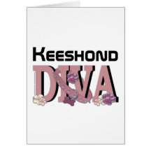 Keeshond DIVA Greeting Card