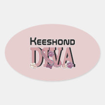Keeshond DIVA Sticker