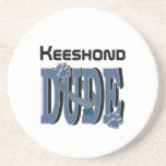 Keeshond DUDE Beverage Coaster