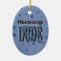 Keeshond DUDE Ornament