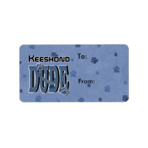Keeshond DUDE Personalized Address Labels
