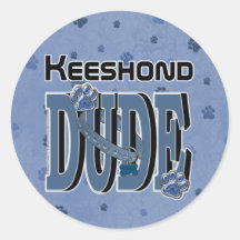 Keeshond DUDE Stickers