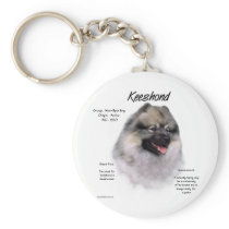 Keeshond History Design Keychain