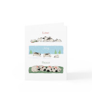 Keeshond Love Joy Peace card