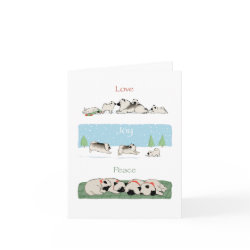 Keeshond Love Joy Peace card
