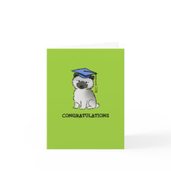 Keeshond Puppy Graduation card