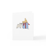 Keeshond Puppy & Kitten Christmas Greeting Card