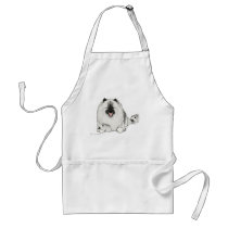 Keeshond with Puppies aprons by jennsdoodleworld Keeshond with Puppies aprons