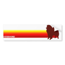 Keeshond With Stripes Bumper Sticker bumper stickers by dogsilhouettes Keeshond With Stripes Bumper Sticker bumper stickers