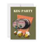 Keg Party Beer Kegs Tapped Octoberfest Invitations invitation
