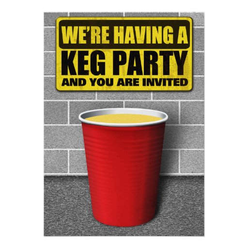 Keg Party Invitations